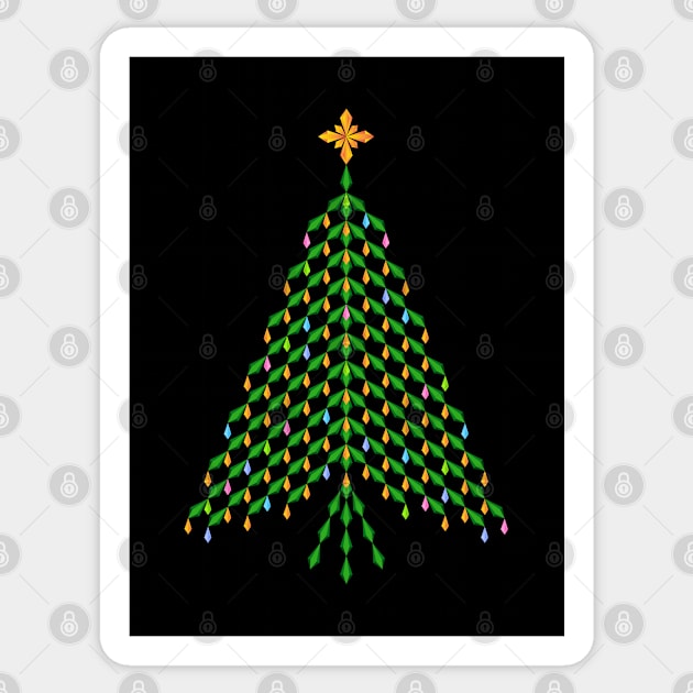 Elegant crystal Christmas Tree design Sticker by kindsouldesign